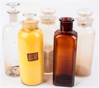 Vintage Apothecary Pharmacy Medicine Glass Bottles