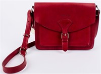 Dooney & Bourke Red Leather Double Gusset Bag