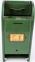 Vintage Tin Mailbox Bank