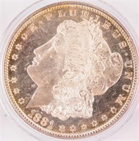 Coin 1881-S Morgan Silver Dollar BU Prooflike