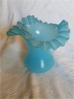 ca. 1940 Fenton ruffled top vase