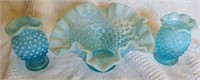 3pcs ca 1940 Fenton or Westmorland hobnail