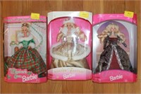 WINTER'S EVE AND 2 WINTER FANTASY BARBIES IN BOX