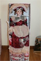 CRIMSON COLLECTION PORCELAIN DOLL IN BOX