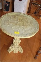 ASIAN STYLE TABLE WITH GLASS TOP