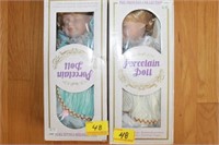 2 PORCELAIN DOLLS FROM THE PRINCESS COLLECTION IN