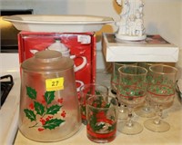 CHRISTMAS GLASSES AND DISHES