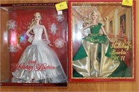 2008 AND 2011 HOLIDAY BARBIES IN BOX