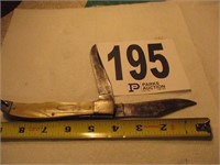 Two Blade Western Pocket Knife 9" Long