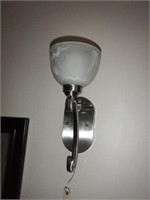 Pair of Chrome sconce wall lights