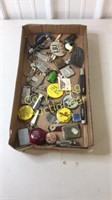 Vintage Bottle openers, old buttons, belt