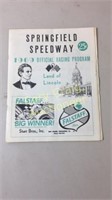 1969 Official Racing Program Springfield Speedway