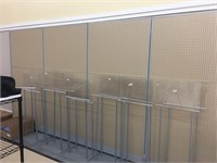 64 FT OF PEGBOARD RACKS WITH SHELVING