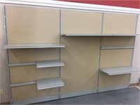 12 FT PEG BOARDS WITH SHELVES