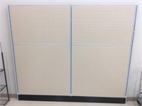 8FT OF WALL PEGBOARD RACK