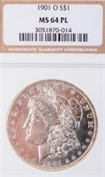 Coin 1901-O Morgan Silver Dollar NGC MS65PL