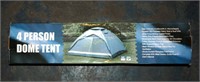 New 4 Person Green Polyester Dome Tent