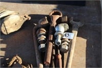 CT- OLD WRENCHES AND TRAILER BALLS