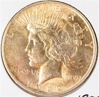 Coin 1922 Peace Silver Dollar Brilliant Unc.