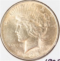 Coin 1923 Peace Silver Dollar Brilliant Unc.