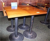 Wood Top Tables, Bar Height,  24"x24"x42"T