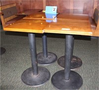 Wood Top Tables, Bar Height,  24"x24"x42"T