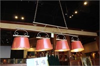 (2) 4-Light Hanging Pool Table Light Fixtures
