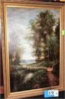 Oil on Canvas, Landscape in Frame