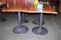 Wood Top Tables, Bar Height,  36"x36"x42"T