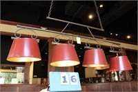 (2) 4-Light Hanging Pool Table Light Fixtures
