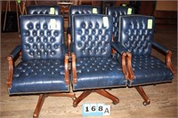 Leather Executive Office Chairs, Blue