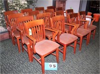 Wooden Arm Chairs w/Cushion Seats