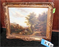 Oil on Canvas, Landscape in Frame