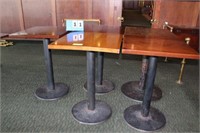 Wood Top Tables, Bar Height, 30"x30"x42"T