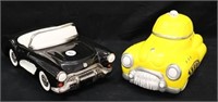 Taxi & Corvette Cookie Jars