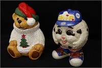 Holiday Bear & Chip Cookie Jars