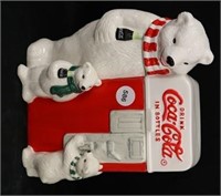 Coca-Cola Polar Bear w/Cubs at Vending Machine