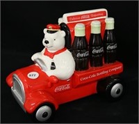 Coca-Cola Polar Bear Delivery Truck Cookie Jar