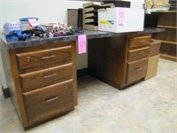 2- 3 drawer cabinets 21"x29"x29.5" &