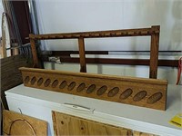 Oak 13 Place Gun Rack, 58" Wide