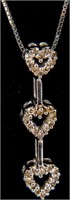 Jewelry 14k & 10k Gold Diamond Heart Necklace