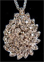 Jewelry 14k & 10k Gold Diamond Cluster Necklace