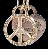Jewelry Sterling Tiffany & Co Peace Love Necklace