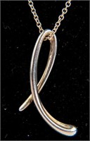 Jewelry Sterling Tiffany & Co "L" Necklace