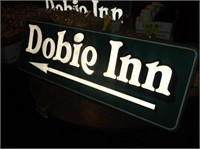 (2) Green Dobie Inn Wooden Signs