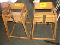(2) Wooden High Chairs