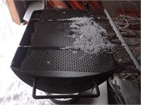 Steel BBQ Grill On Stand