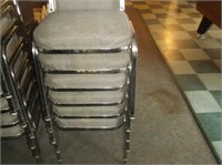 Stack of (6) Metal Frame Restaurant Chairs