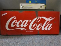 COCA COLA RED AND WHITE SLED WALL SIGN 43"X16"