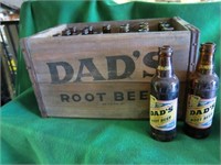 DAD'S WOOD ROOTBEER CRATE WITH 24 JUNIOR BOTTLES